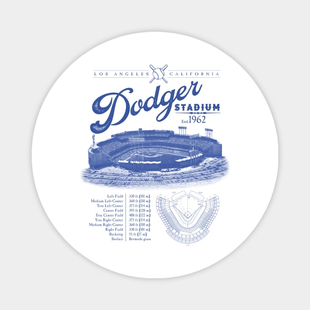 Dodger Stadium Magnet by MindsparkCreative